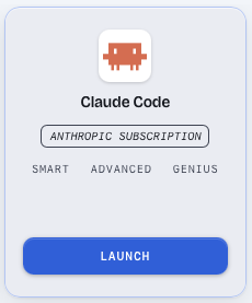 La carta di Claude Code dentro AgentiisOS: la voce ANTHROPIC SUBSCRIPTION e i tre livelli smart, advanced, genius